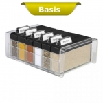 EMSA SPICE BOX EM508456 Органайзер для специй прозрачный на 6 отделений (Черный)